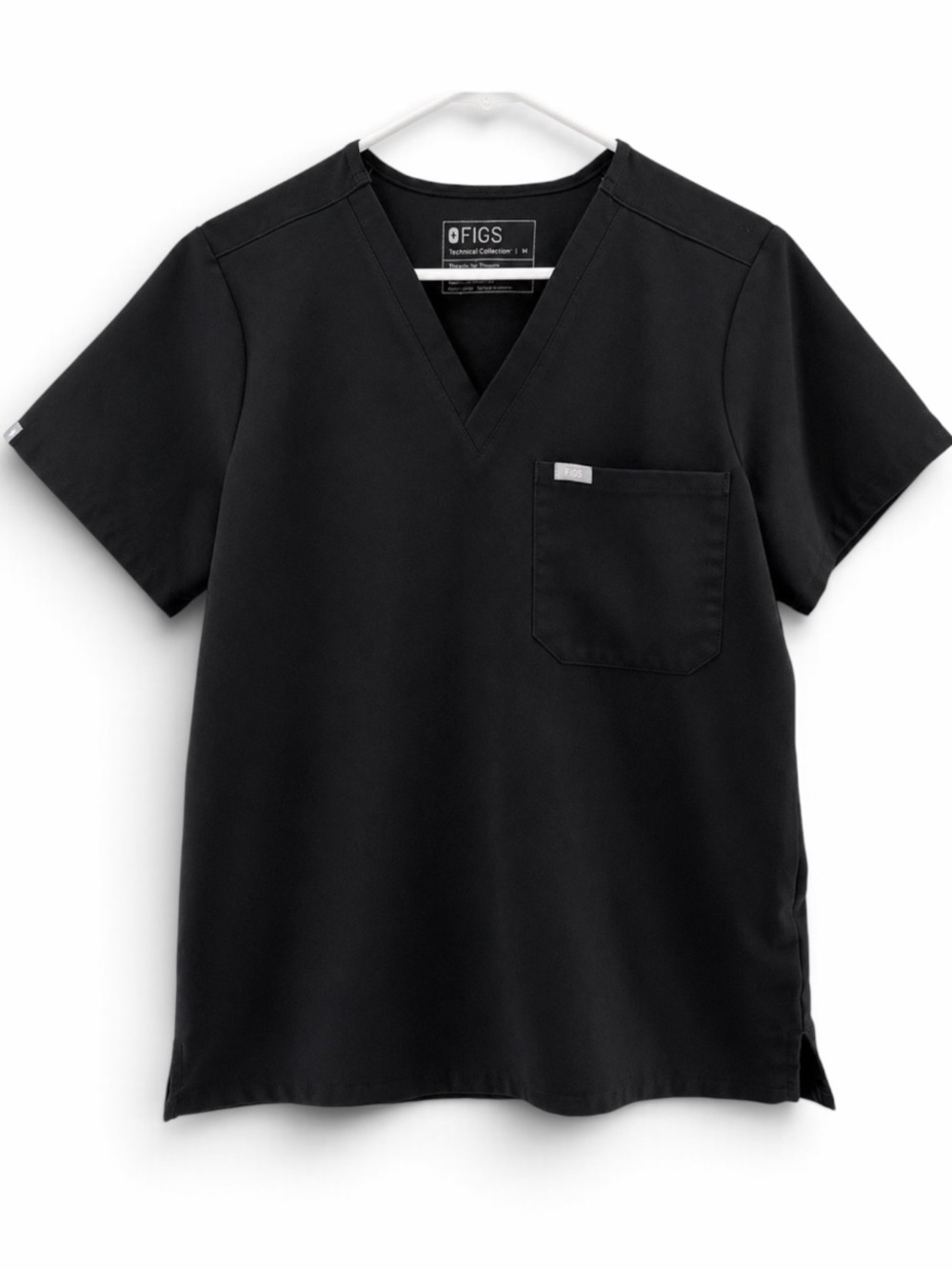 Figs Women’s Black Catarina One-Pocket Scrub Top Size Medium